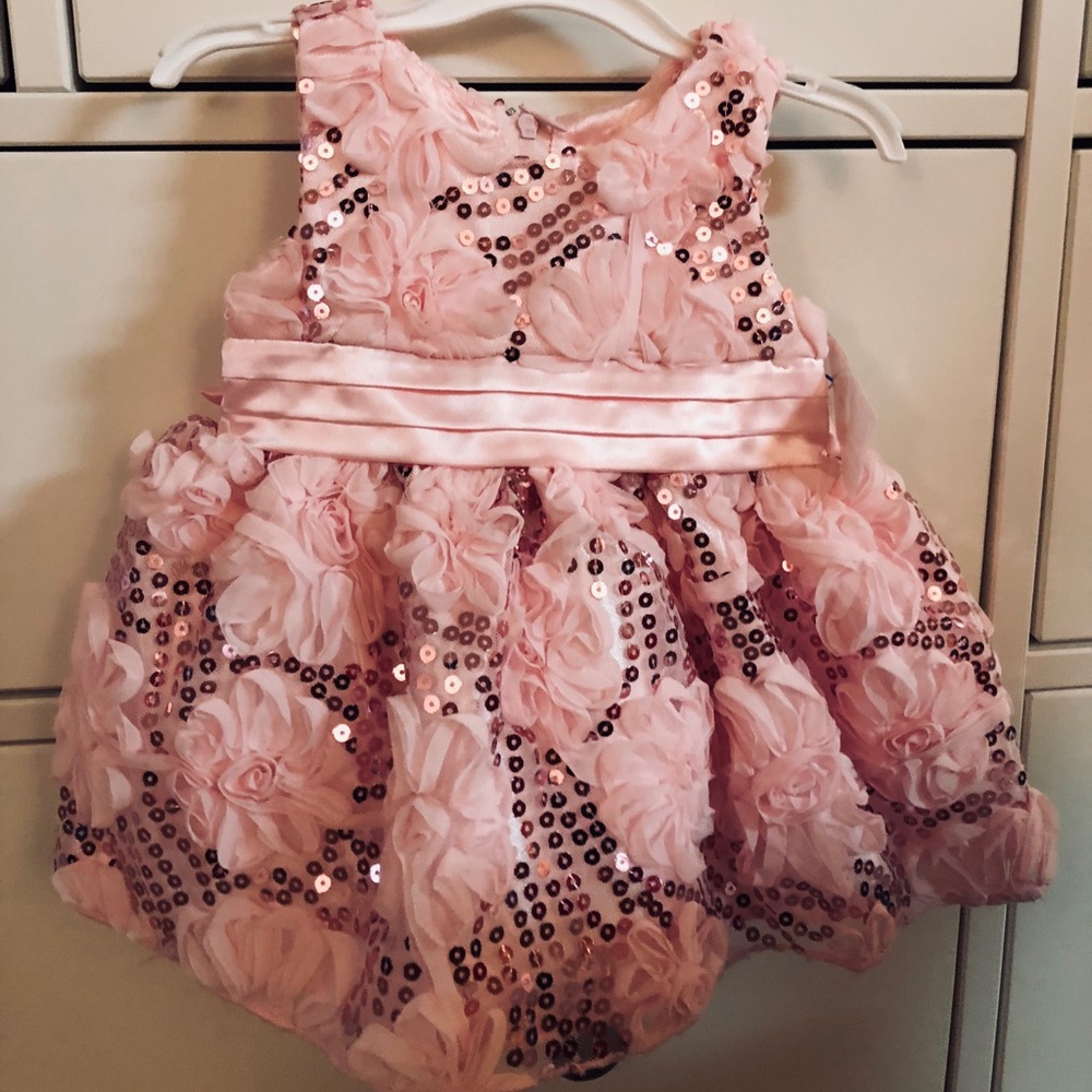 Pink sequin dress